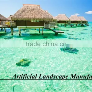 Against UV Eco-friendly Extrusion Plastic Synthetic Thatch Roof for Decoration thumbnail-1