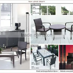 PLASTIC RATTAN SET, WICKER OUT DOOR FURNITURE FRAME IRON/ALUMINIUM thumbnail-1