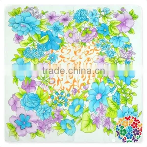 Children Girls Fashion Short Tulle Scarf Tulle Flower Print Hemming Scarf thumbnail-4