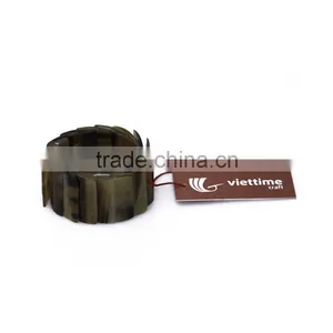 Water Buffalo Horn Bracelet Black With Many Different Colors and Designs thumbnail-5
