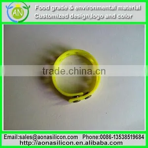 Silicone Hollow Anti Mosquito Bracelet With Stainless Steel Button thumbnail-1