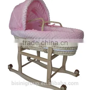 Portable Handheld Baby Crib Bedding Set The Straw Baby Cot With Wheels Cradle Bed thumbnail-1