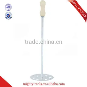 PROFESSIONAL HAND PAINT MIXER WOODEN HANDLE WITH CHROME PLATING PAINT MIXER FOR GERMANY MARKET thumbnail-2