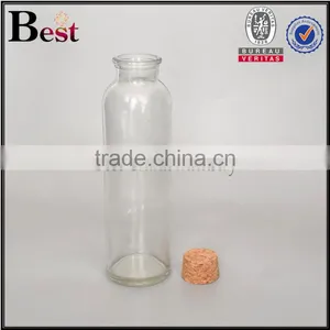 50ml 100ml 300ml Clear Empty Glass Bottle With Cork Good Quality Screen Printing Wholesale Manufacturer thumbnail-2