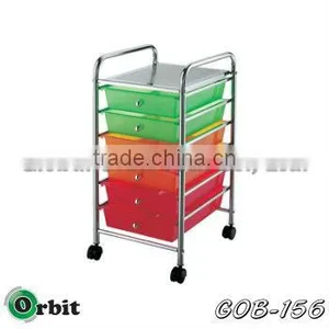 New Colorful Design Plastic Storage Trolley, GOB-156 -6 Tier Drawer Storage Cart thumbnail-1