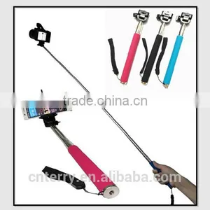 2014 New Extendable Mobile Phone Selfie Stick With Blue Tooth Remote Shutter thumbnail-2