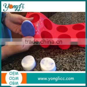 Homemade Craft DIY Soap Making Molds 12 Rectangle & 8 Oval Tray Silicone Mold thumbnail-1