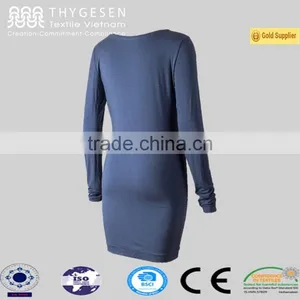 Wholesale Women Clothes Casual Long Sleeve One-piece Dress thumbnail-1
