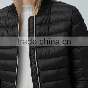 Outdoor Keep Warm Women Black Quited Feather Down Winter Coat thumbnail-4