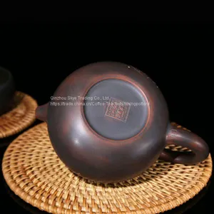 Qinzhou Chinese Nixing Pottery Antiqued Xishi Purple Clay Pot Pure Handmade Tea Pot Tea Ware thumbnail-2