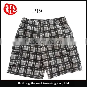 Cheap Cargo Short Pants Stocklots Men's Washed Shorts Printed Plaid thumbnail-3