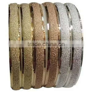 6 Bangle Set 3 TONE GOLD PLATED BANGLE Bracelet thumbnail-1