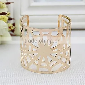 Fashion Cobweb Hollow Golden Bangles Adjustable for Women Designs thumbnail-1