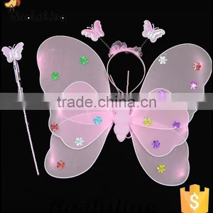 New Products Girls Fairy Wings Butterfly Shape Cheap Wings 3pc a Set Party Supplies thumbnail-4