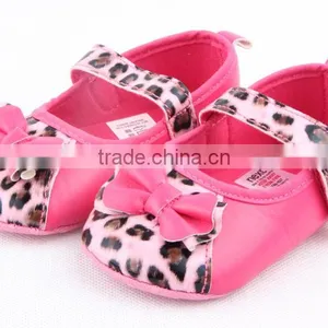 2014 Fashion New Arrival Baby Girls Leopard Leather Shoe Brand New Baby Girls Leather Shoes thumbnail-3