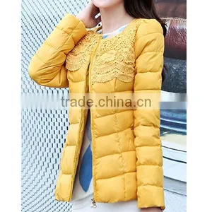 2015 New Fashion Lady Ourtdoor Thin Lace Padded Jacket With Fur Collar thumbnail-3