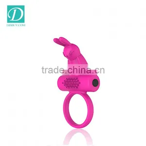 Rocking Silicone Rabbit Clitoris Stimulator Funny Cockring for Couple Sex thumbnail-1