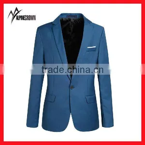 Polyester Men's Suit Blue Color Formal Men's ODM Suit for Business thumbnail-1