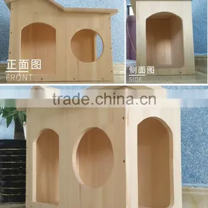 Hot Selling China New Fashion Solid Wood Pet Bed House Wood Pet Doghouse for Dog thumbnail-2
