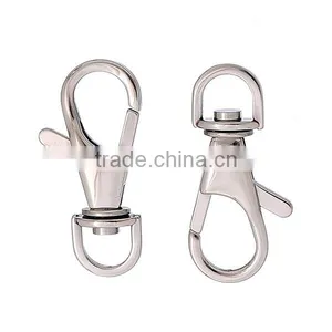 Oval Silver Tone Stainless Steel Lobster Swivel Clasps For Key Rings Chain thumbnail-2