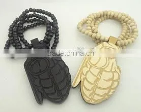 Wholesale Hip Hop Custom Wood Bead Necklaces thumbnail-1