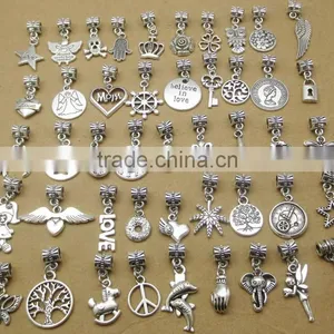 Dangling "Cross" Charm Bead for Snake Chain Charm Bracelet,Charm Bead for Snake Chain Charm Bracelet,encanto Cruz thumbnail-3