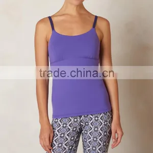 95 Cotton 5 Spandex Custom Workout Clothing Purple Sports Vest Tank Tops thumbnail-1