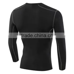 Sports Wear Men Fitness Athletic Private Logo Compression Dry Fit Gym Wear Sports Gym Top thumbnail-2