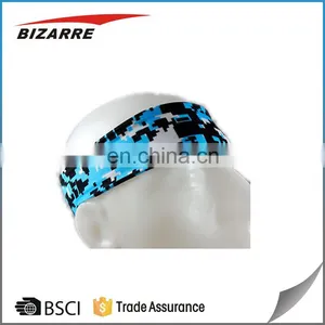 Custom Wholesale Mens High Quality Quick-Dry Colorful Running Stretch Elastic Sports Headbands thumbnail-2