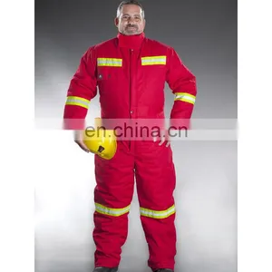 High Quality Cotton Cold Storage Freezer Suits Winter Coverall With Reflective Stripe thumbnail-1