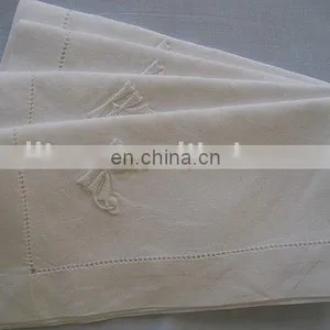 100% Linen Napkins With Monogrammed and Ladder Hemstitch thumbnail-1