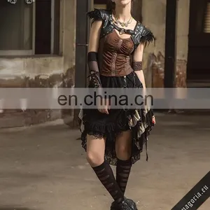 Steampunk High-low Layered Skirt With Removable Pocket thumbnail-1