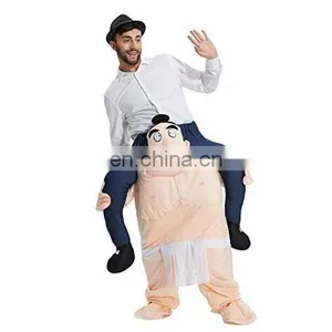 Funny Adults Piggyback Shoulder Ride Sumo Wrestler Costume thumbnail-3