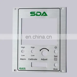 Professional OEM Label Factory Cheap Button Decorative Brushed Aluminum Equipment Nameplate With Self Adhesive thumbnail-2