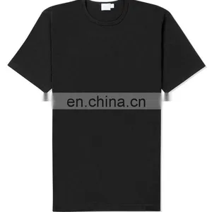 2017 Cotton Soft Fabric Black Half Sleeve Plain T-shirt thumbnail-1