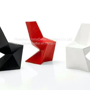 Fiberglass Diamond-shaped Back-rest Chair Dinning Chair thumbnail-2