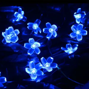 7M 50 LED Solar String Light 4.8M 20LED Sakura Flower Christmas Fairy Light Outdoor Garden Wedding Holiday Light thumbnail-1