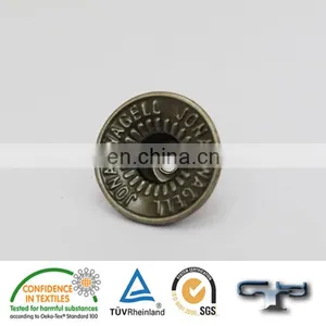 Engraved Private Logo Popular Style Metal Open Hole Jeans Button thumbnail-2