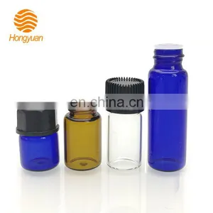 Essential Oil 1ml 2ml 3ml 4ml 5ml 1/4 Dram Amber Clear Blue Glass Vial Bottles With Orifice Reducer Black Cap thumbnail-3
