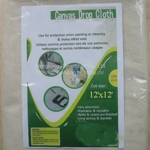 9 x 12ft Canvas Drop Cloth China Supplier Cotton Drop Sheet thumbnail-2