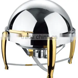 Hot Sale Stainless Steel Roll Top Buffet Chafing Dish for Hotel thumbnail-6