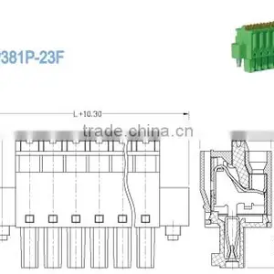 Termin Block Green 2P - 20P Pluggable Terminal Blocks Pitch 3.50mm Plug in Terminal Blocks thumbnail-2