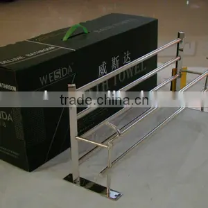 WESDA Houseware Good Quality Stainless Steel and Glass Bathroom Shelf Quality Choice thumbnail-6