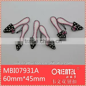 Fashion Embroidery Patches With Lady's High-heeled Shoes Pattern for Garments thumbnail-1
