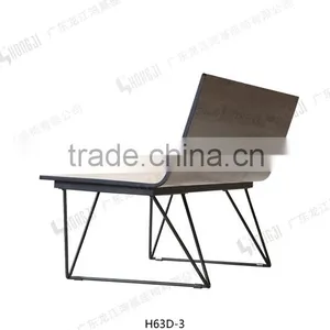 Curve Plywood Waiting Chair Airport Chair Public Seating H63A-4FT-V for Spain Design thumbnail-4