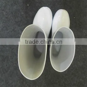 White Pvc Rain Boots With Rainly Day thumbnail-3