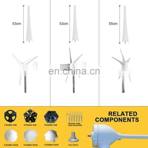 Alternative Energy Good Price Wind Generator for Home and Low Wind Area 400w 12v 24v Vertical Wind Turbine thumbnail-3
