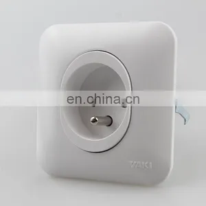 Yaki Hot Selling Fashion Classic Ellipse White Senior French Standard Socket Electric Items Wall Socket Light Switch thumbnail-3