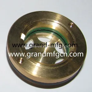 NPT 2 Inch Brass Oil Sight Glass Used for Compressor Pumps Gearboxes Roots Blowers thumbnail-5
