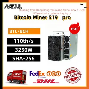 Used Antminer S19 Pro 110th Bitcoin Miner Hashrate 3250W Sha256 Algoriyhm BTC BCH Crypro Rig Mining Crypto Asic Miner thumbnail-2
